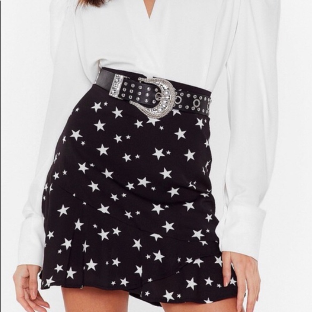 3/$12 🆕 Nasty Gal Star Black Mini Skirt